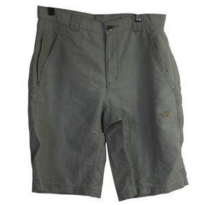 The North Face Mens Chino Shorts Outdoors Hiking Flat Front Gray Size 32